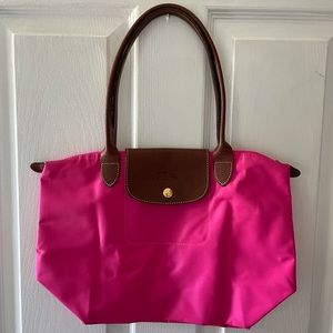 Longchamp Le Pliage Tote Purse/Bag Small Pink EUC